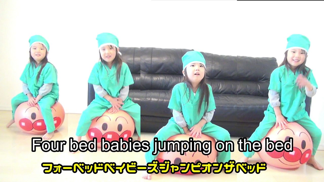 Five Little Babies Jumping on the Bed - Nursery Popular Rhymes - English song for kids - doctor
