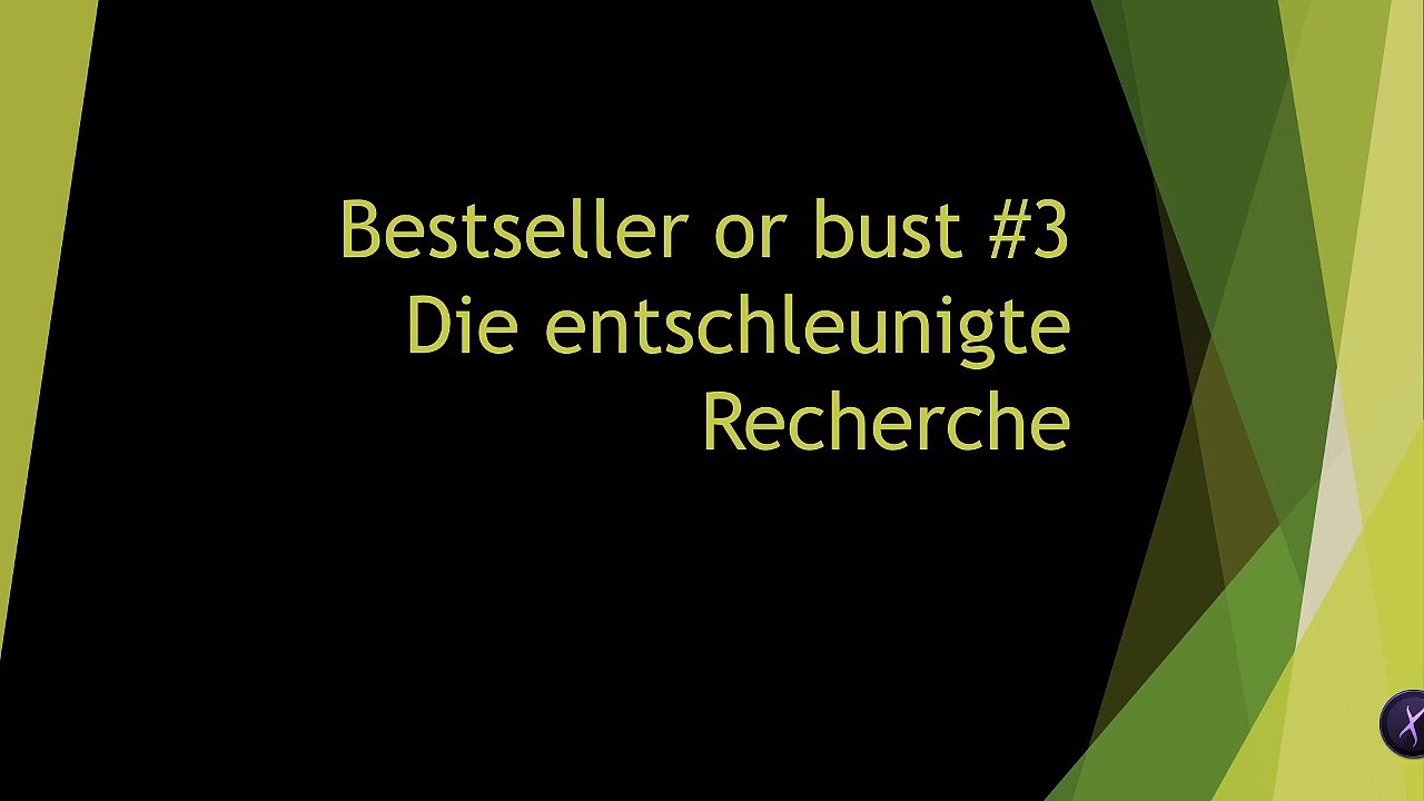 Bestseller or bust #3 Die entschleunigte Recherche
