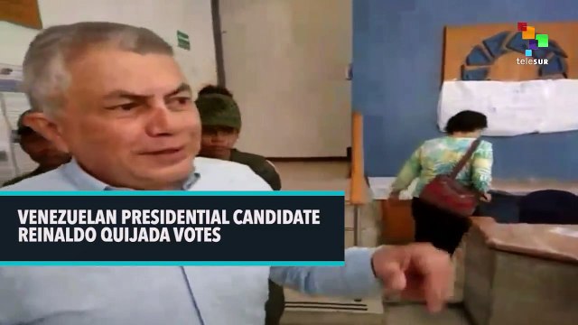Venezuelan Presidential Candidate Reinaldo Quijada Votes