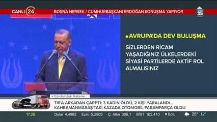 Cumhurbaşkanı Erdoğan, Bosna Hersek'te