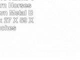 Metal Bakers Racks 59 In Western Horses 3 Tier Brown Metal Bakers Rack 27 X 59 X 15