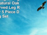 Katherine Light Beige Fabric Natural Oak Finish Curved Leg Rectangular 5 Piece Dining Set