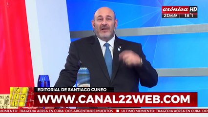 Así se despedía Santiago Cúneo de Crónica TV: "Mi absoluto desprecio para Macri"