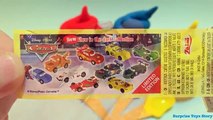 Play Doh Dondurma Kapları ve Arabalar Karlar Ülkesi Örümcek Adam Yumurtaları ile Renkleri Öğrenin