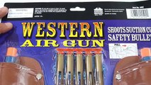 Western Air Pistols Double Holster Dart Gun Set #4502, Replicas By Parris