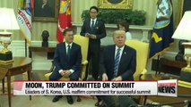 Moon, Trump to closely coordinate for successful N. Korea, U.S. summit