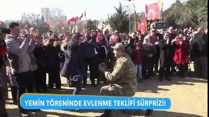 Yemin Töreninde Evlenme Teklifi Sürprizi