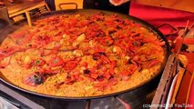 London Street Food. Preparing a Saffron Paella. Seen and Tasted near Hatton Garden