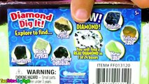 DIGGING FOR REAL DIAMONDS! Surprise Diamond Dig It - Surprise Toys Diamond Hunt