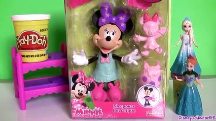 Play Doh Minnie Mouse SLEEPOVER BOW-Tique ❤️ MagiClip Disney Frozen Elsa Anna Magic Clip