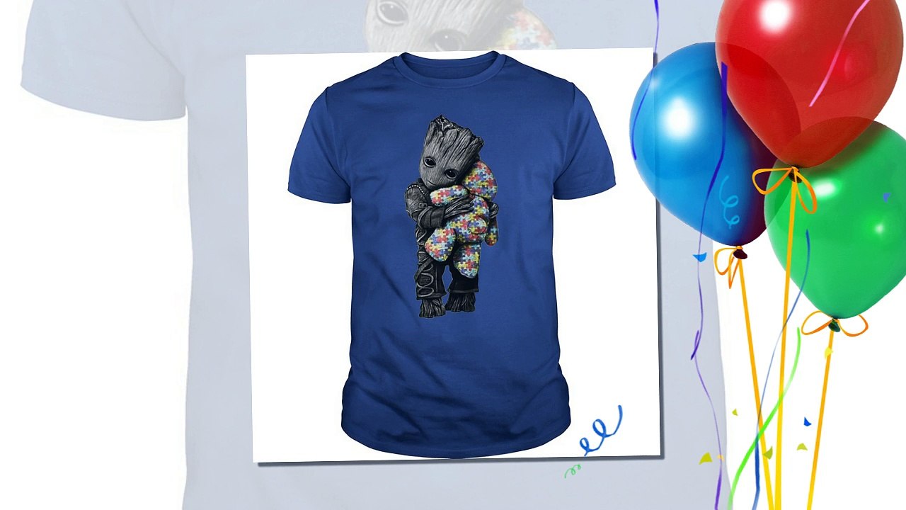 Groot autism awareness hugging Teddy bear shirt, hoodie, v-neck