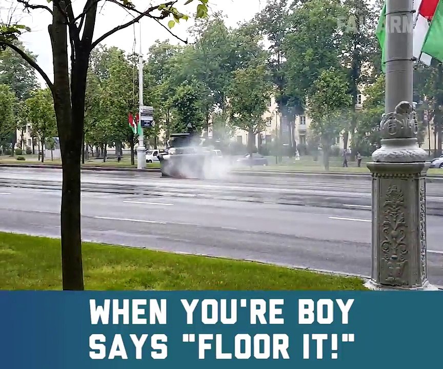 When your boy says floor it!