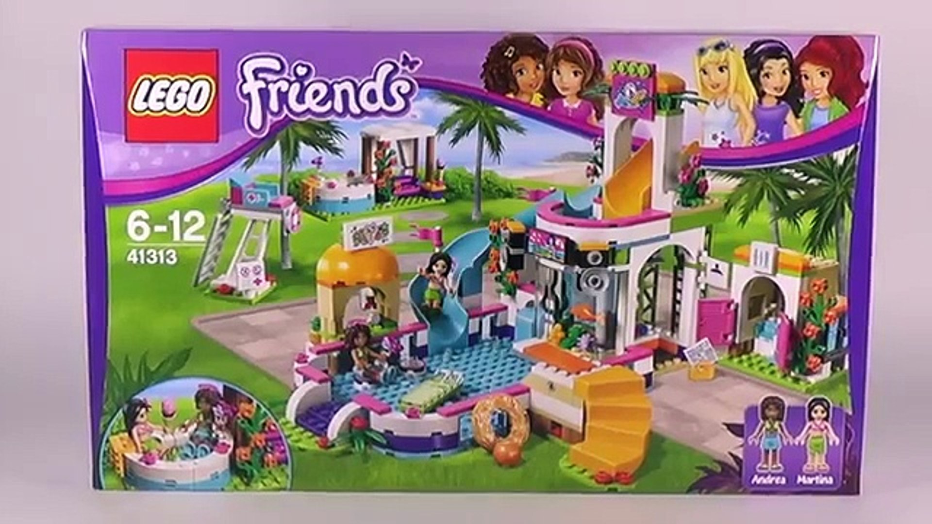 LEGO Friends Heartlake Summer Pool - Playset 41313 Toy Unboxing & Speed  Build - video Dailymotion