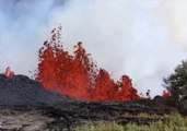 Fountain of Lava Spews at Fissure 20 Near Hawaii's Kilauea Volcano