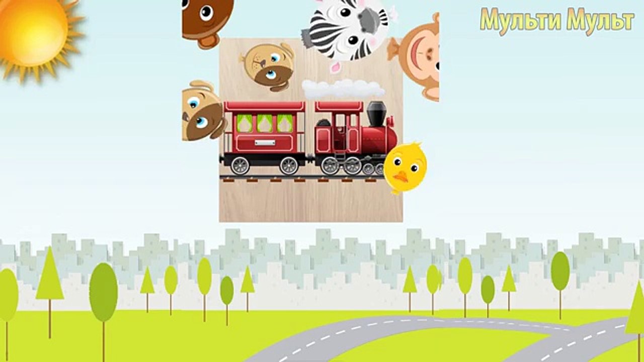 Transport for kids - Police car, ambulance, school bus - Vehicles : Puzzle for children