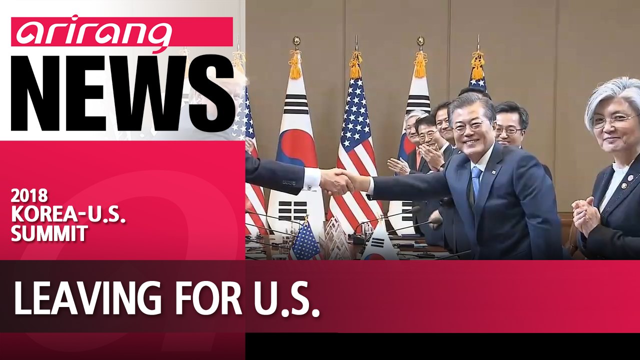 President Moon sets off for Washington for sit-down with Trump