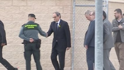 Torra llega a Estremera donde inicia la visita a los presos independentistas