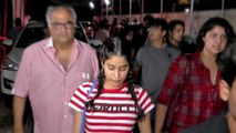 Jhanvi Kapoor on MOVIE date with sister Anshula and papa Boney Kapoor; Watch Video | FilmiBeat