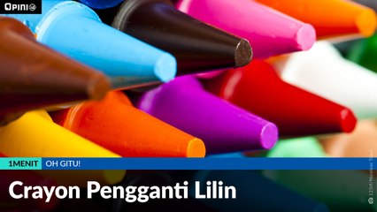#1MENIT |Crayon Pengganti Lilin