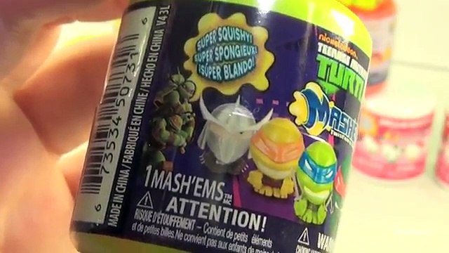 Mash Em Mania! Ninja Turtles, Angry Birds & Hello Kitty Mystery Capsules Opening! by Bins Toy Bin