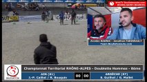 Championnats Régionaux Rhône-Alpes 2018 : Huitième du doublette BOUQUIN vs GUILHOT