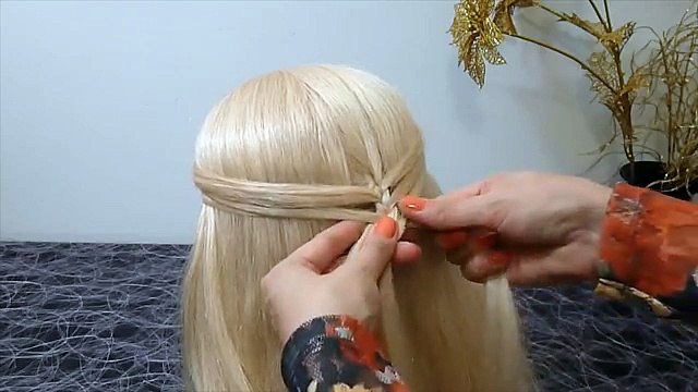Французская коса-Изящная. Причёска для средних, длинных волос.Причёски для девочек в школу