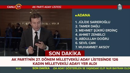 AK Parti aday listesi