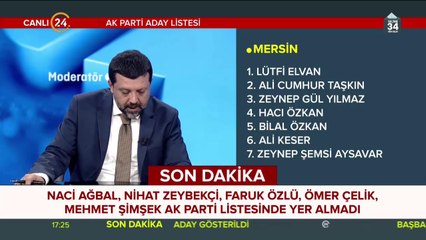 AK Parti aday listesi