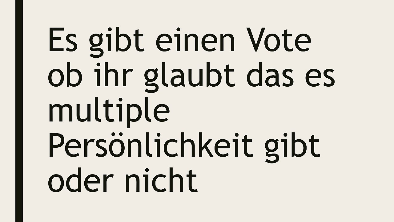 VLOG #2 Multiple Persönlichkeit