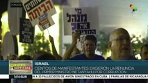 Cientos exigen la renuncia de Benjamín Netanyahu en Tel Aviv