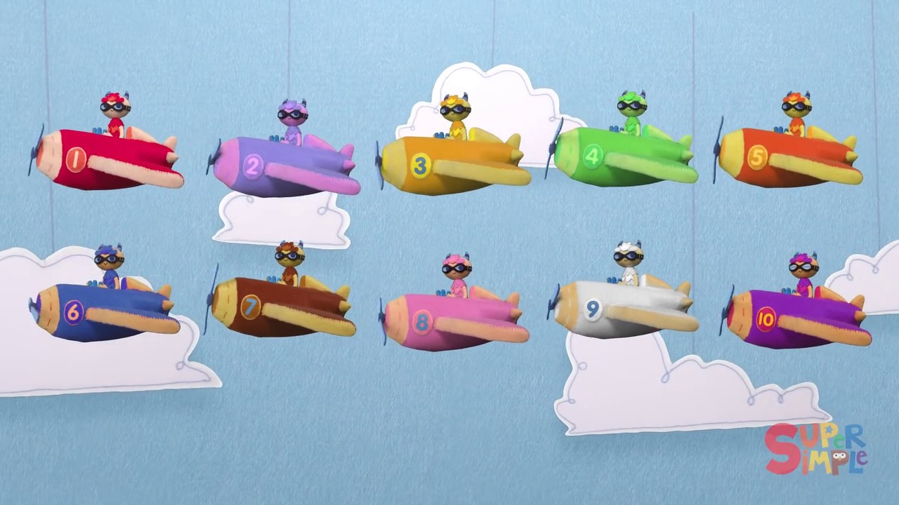 10 Little Airplanes Kids Songs Count To Ten Super Simple Songs