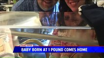 Baby Born Weighing 1 Pound Finally Comes Home from Hospital