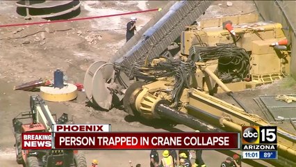 One person unaccounted for after crane topples over near Sky Harbor