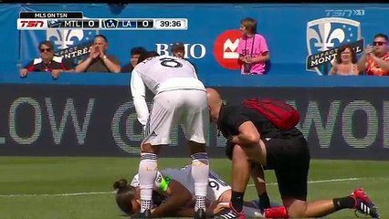 RED CARD_ Zlatan Ibrahimovic slaps opponent in the head