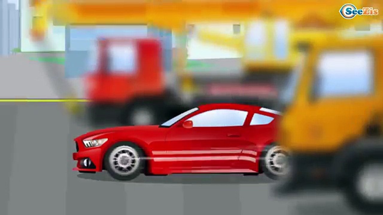 Voiture de police pour bébé - Dessin animé voiture - Camions et Voitures