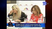 Asambleístas justificaron pedido de juicio contra miembros de judicatura