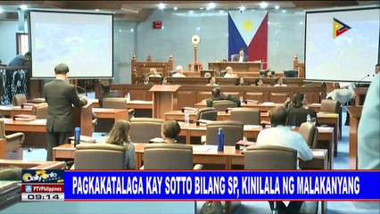 Pagkakatalaga kay Sotto bilang SP, kinilala ng Malacañang