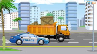 Voiture de Police Pour Enfants - Collection de dessins animés