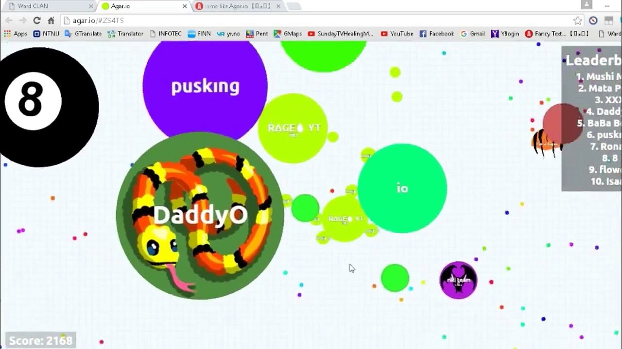 Agar.io solo gameplay  I was about to win