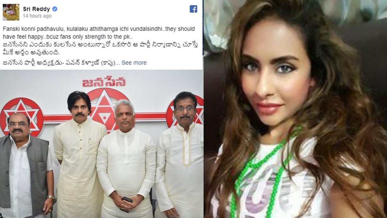 జనసేన పై తీవ్ర విమర్శలు చేసిన  శ్రీరెడ్డి