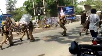 ஸ்டெர்லைட் போராட்டம், மக்கள் மீது போலீஸார் தடியடி-வீடியோ