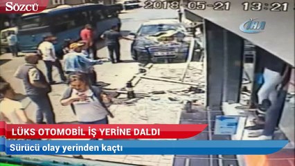 Télécharger la video: Sarıyer’de kontrolden çıkan lüks otomobil iş yerine daldı