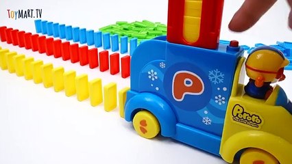 Automatic Domino Laying Car Toy Pororo Domino Rally