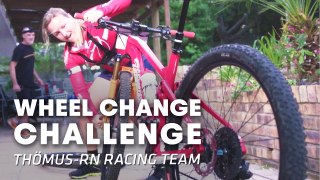 WHEEL CHANGE CHALLENGE: How fast can bikers change a wheel?