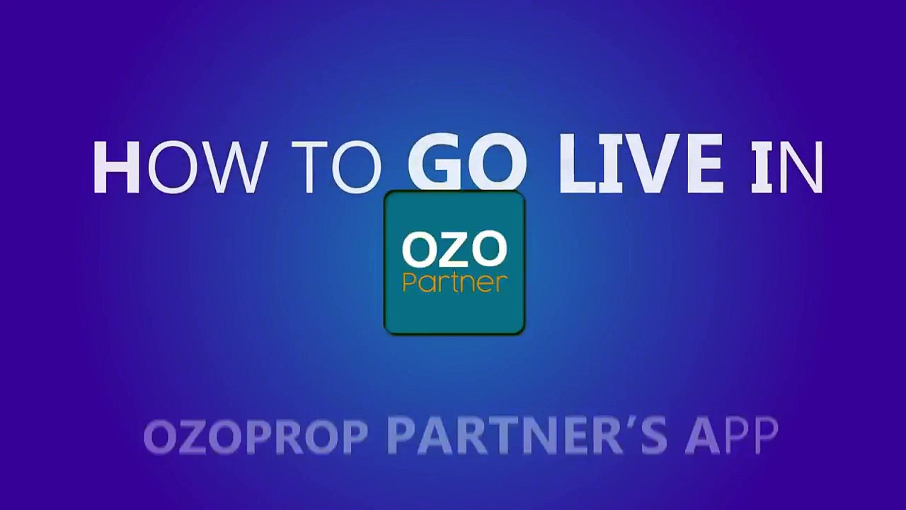 Go Live on Ozoprop.com