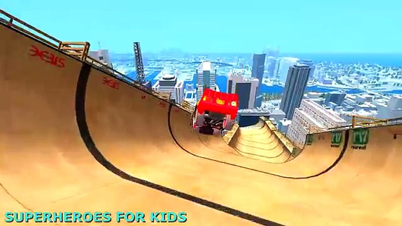 McQueen Colors Cars And Colors Talking Tom & Spiderman Cartoon for Kids Nursery Rhymes Children Song