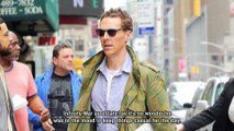 Benedict Cumberbatch swaps the posh wear for quirky jacket and tan trousers for New York City outing