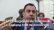 El PP confirma la suspensión de militancia de Zaplana tras su detención