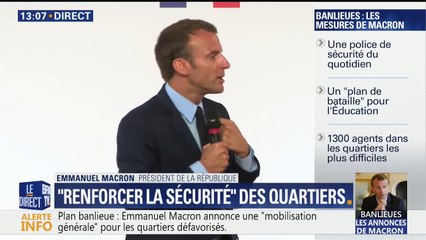Emmanuel Macron entend "reconfigurer les quartiers, où l'habitat fait particulièrement dégradé"
