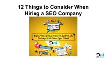 12 Things to Consider When Hiring a SEO company